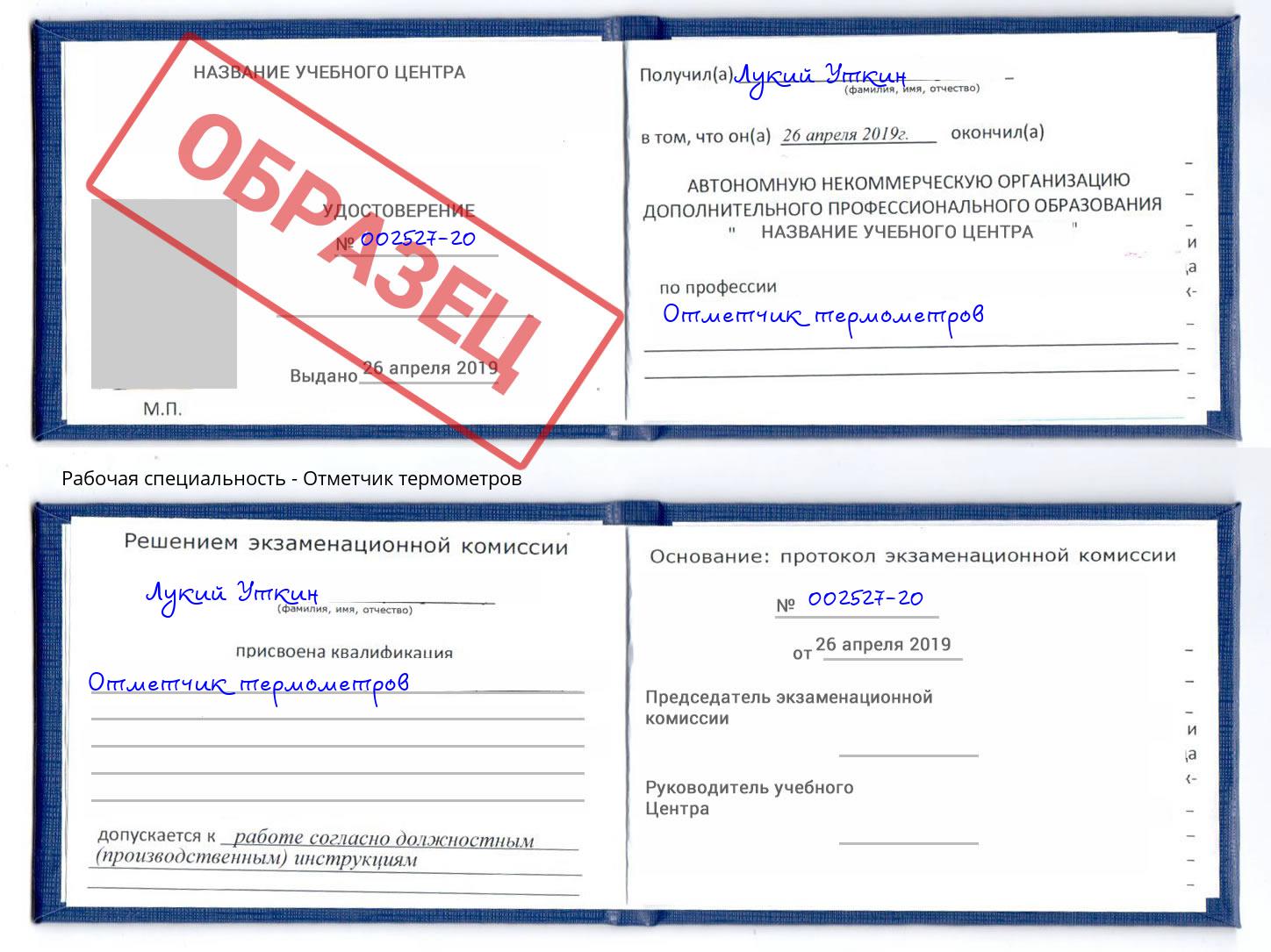 Отметчик термометров Сызрань